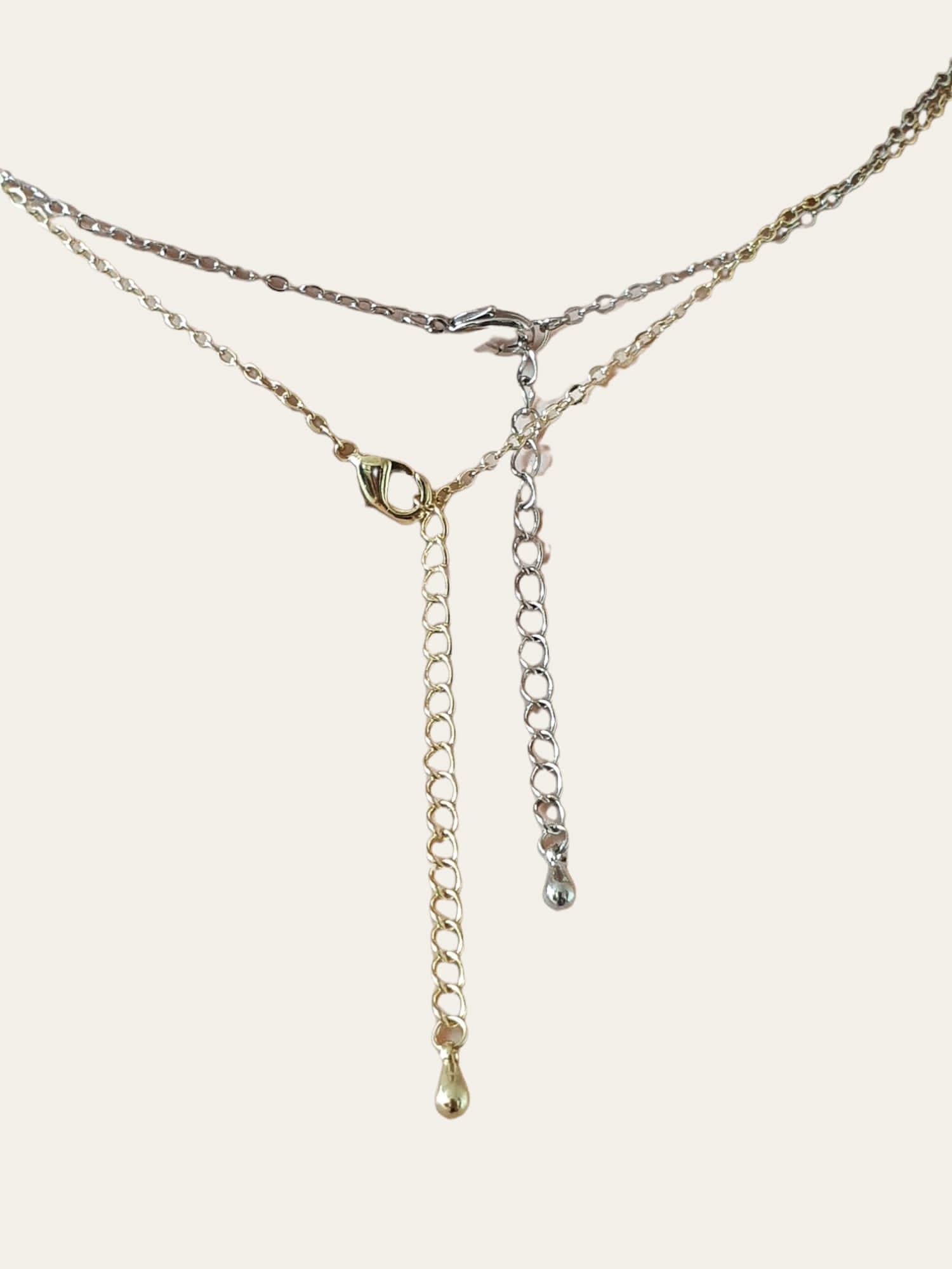 Silver Cut Out Layered Rose Swarovski Crystal Pendant Necklace