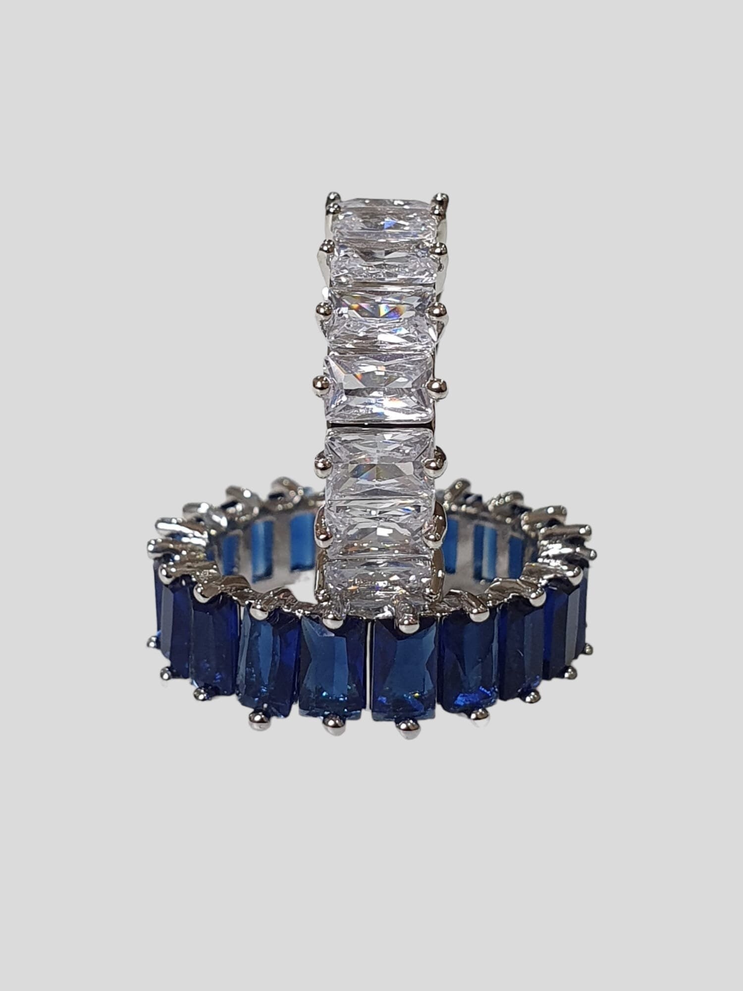 Silver All Round Swarovski Crystal Eternity ring