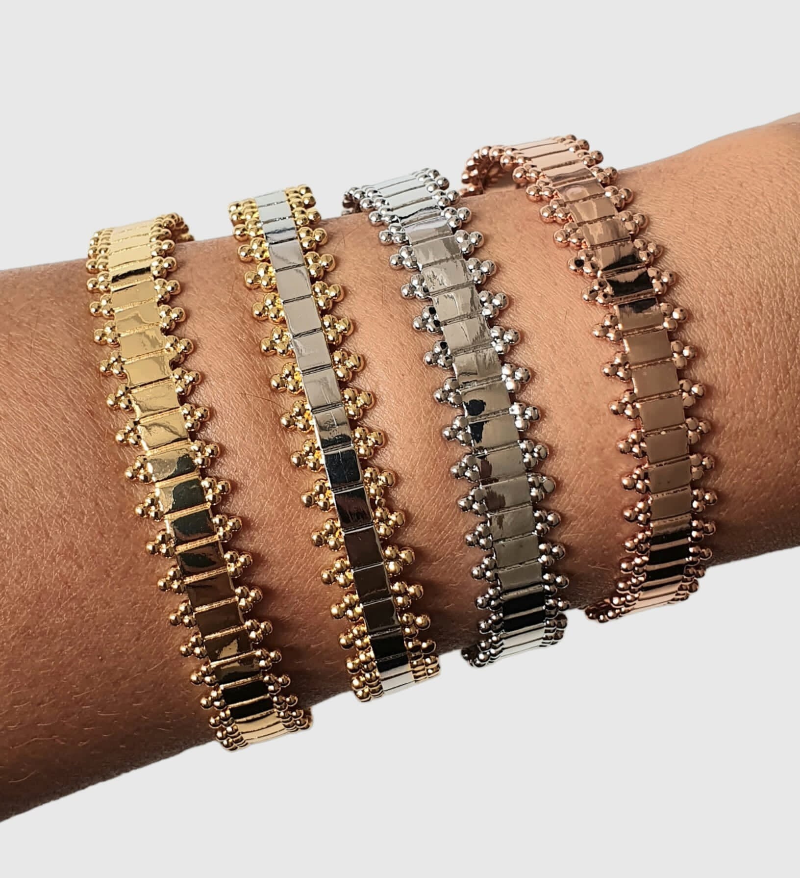 Gold Spike Open Cuff Wrist Bangle