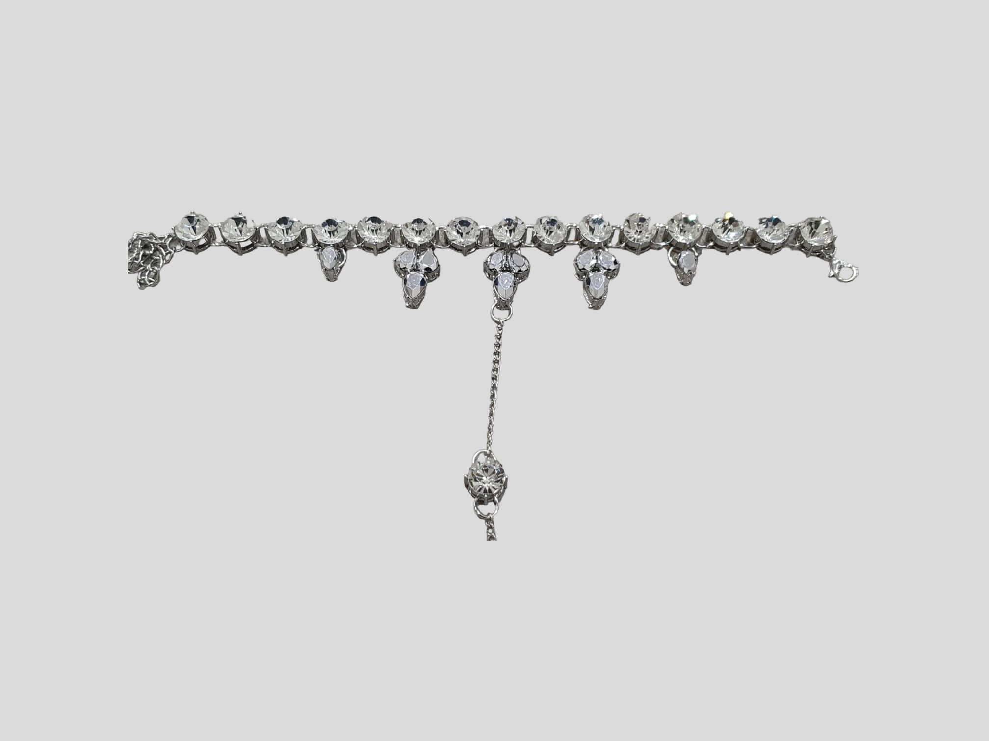 Silver Bohemian Swarovski Crystal Handmade Foot Anklet