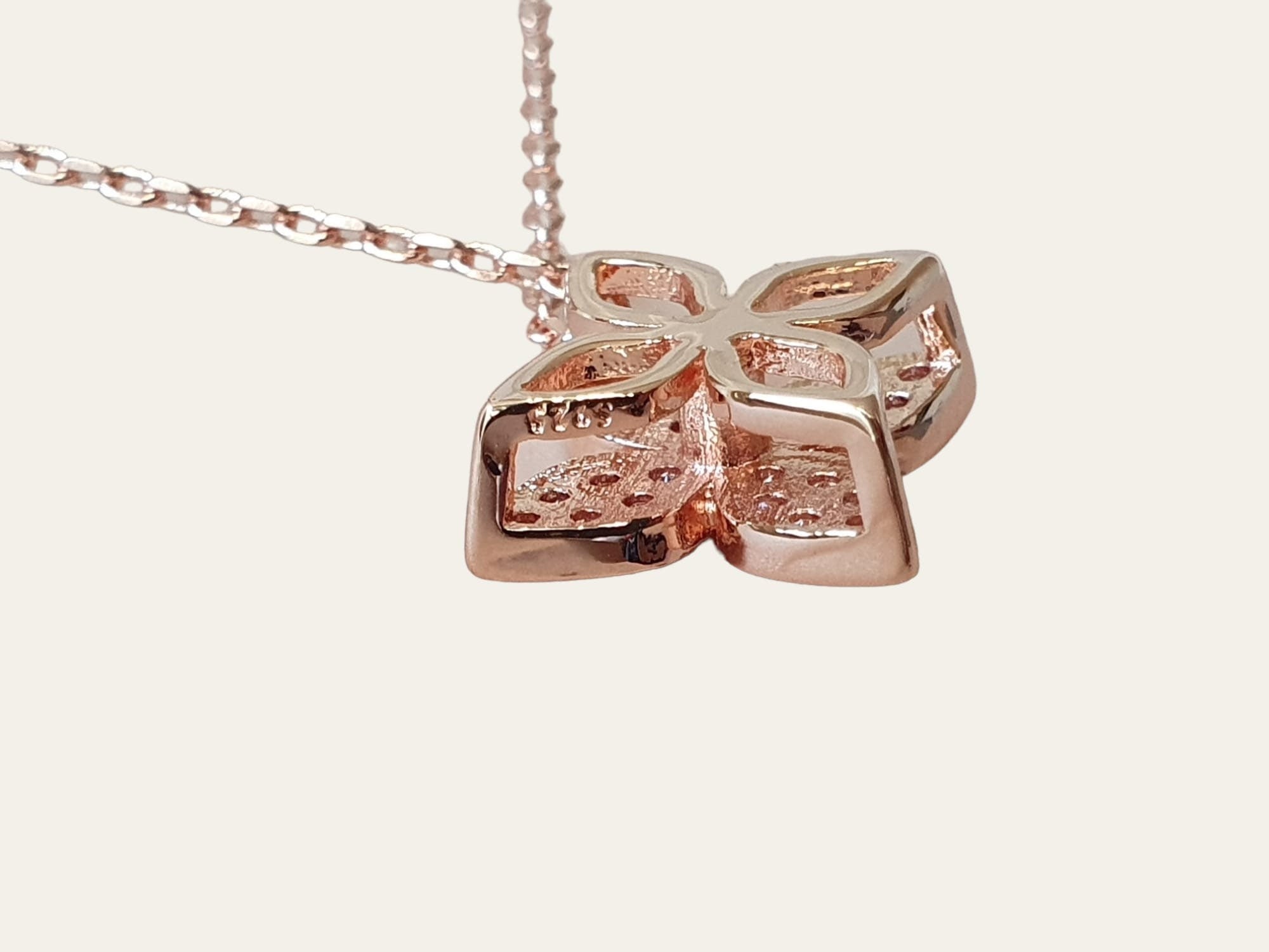 Rose Gold finish 925 Swarovski Crystal Star Blossom Necklace and Pendant