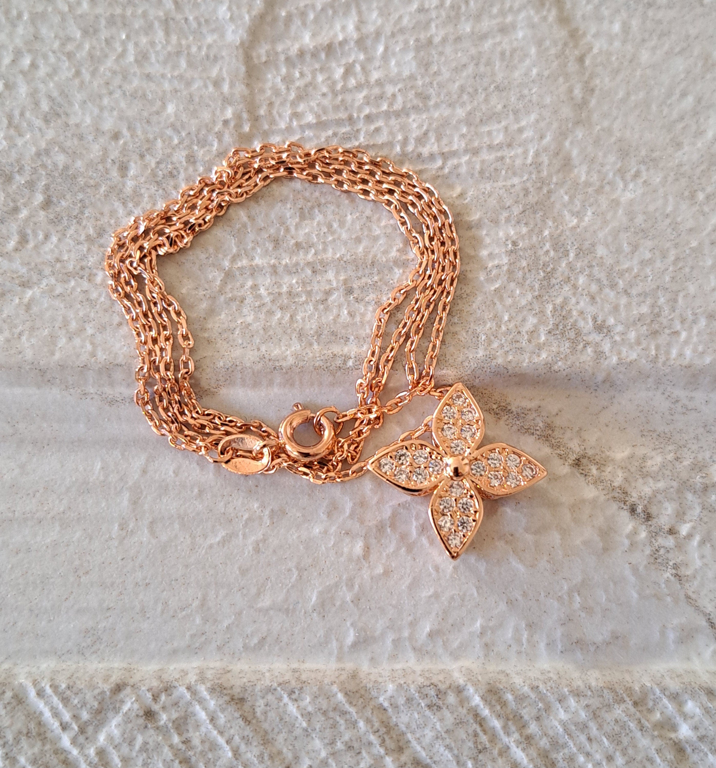 Rose Gold finish 925 Swarovski Crystal Star Blossom Necklace and Pendant