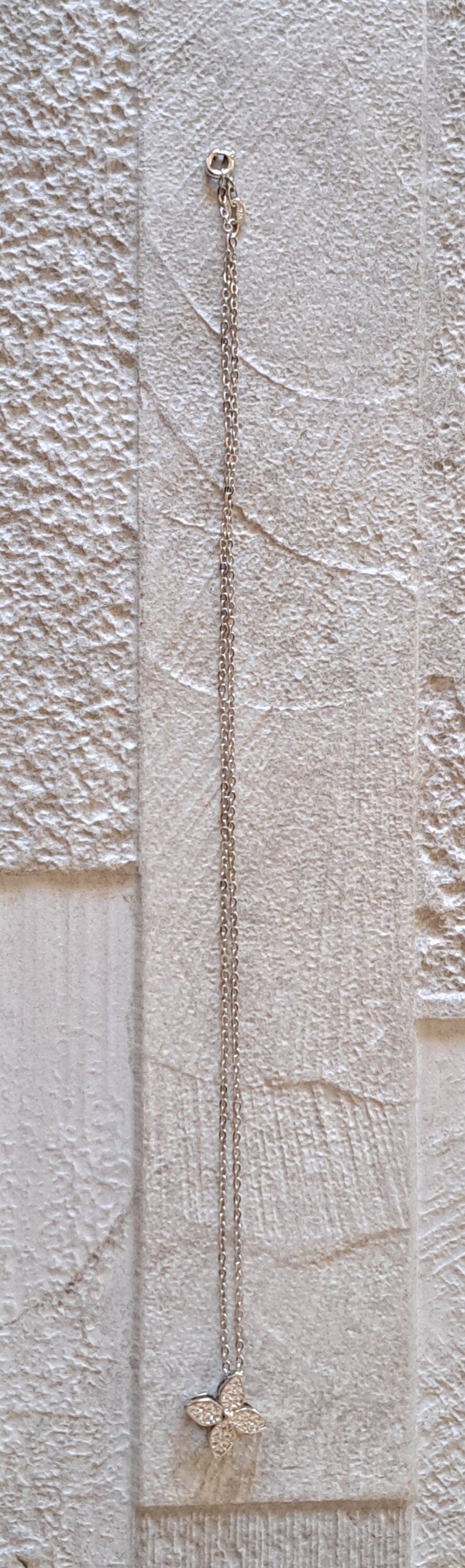 Silver 925 Plated Blossom Star Swarovski Crystal Clover Pendant Necklace