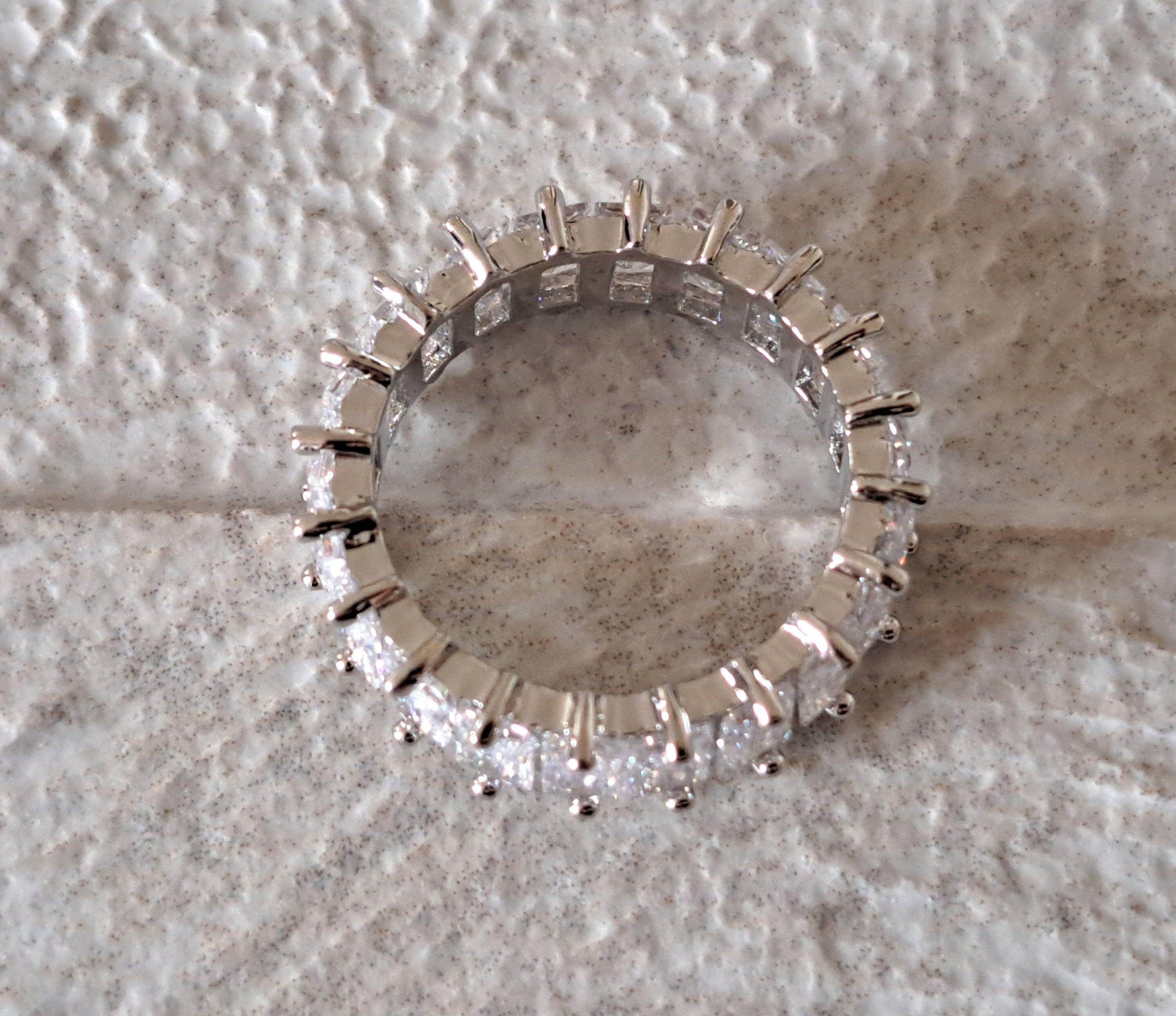 Silver All Round Swarovski Crystal Eternity ring