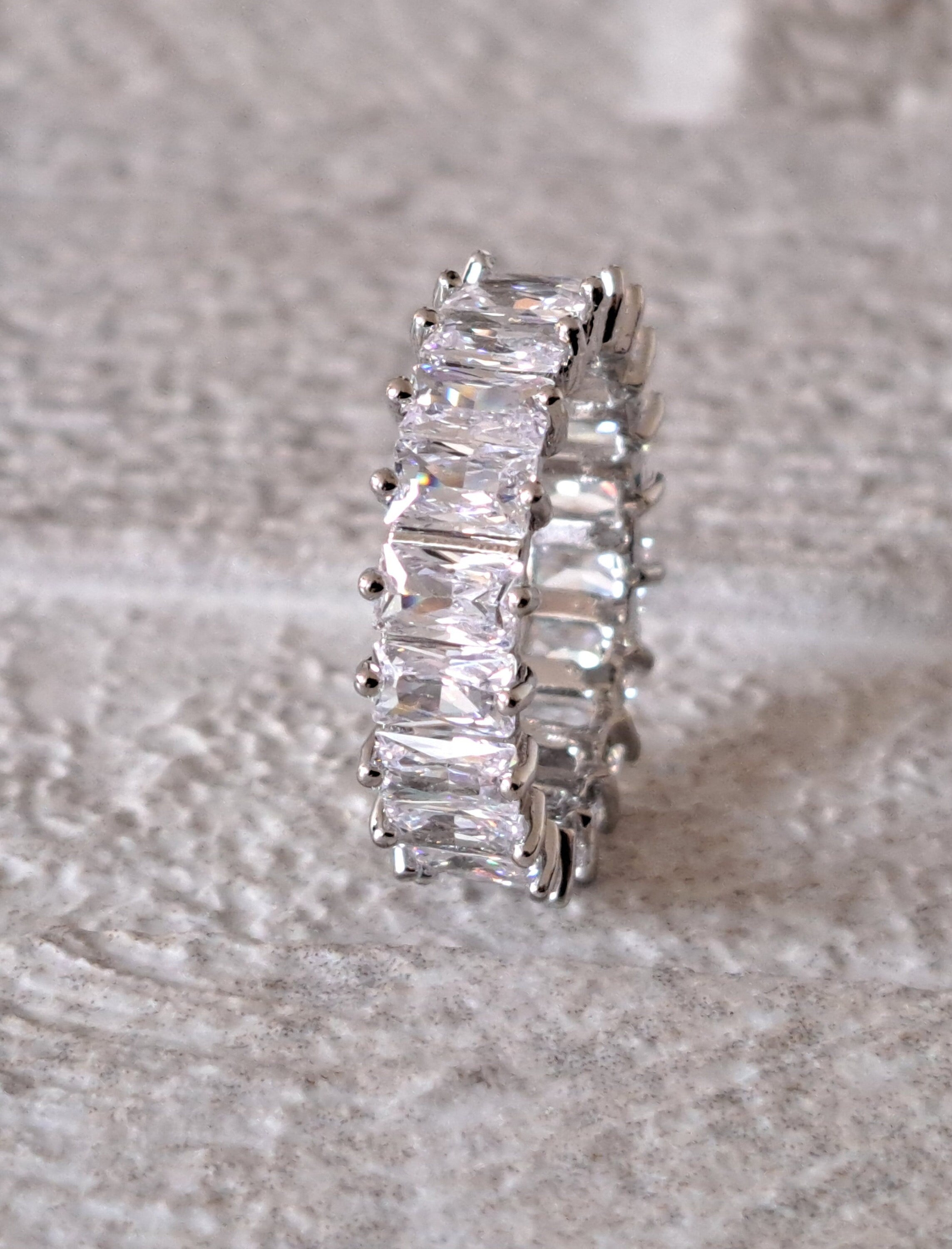Silver All Round Swarovski Crystal Eternity ring