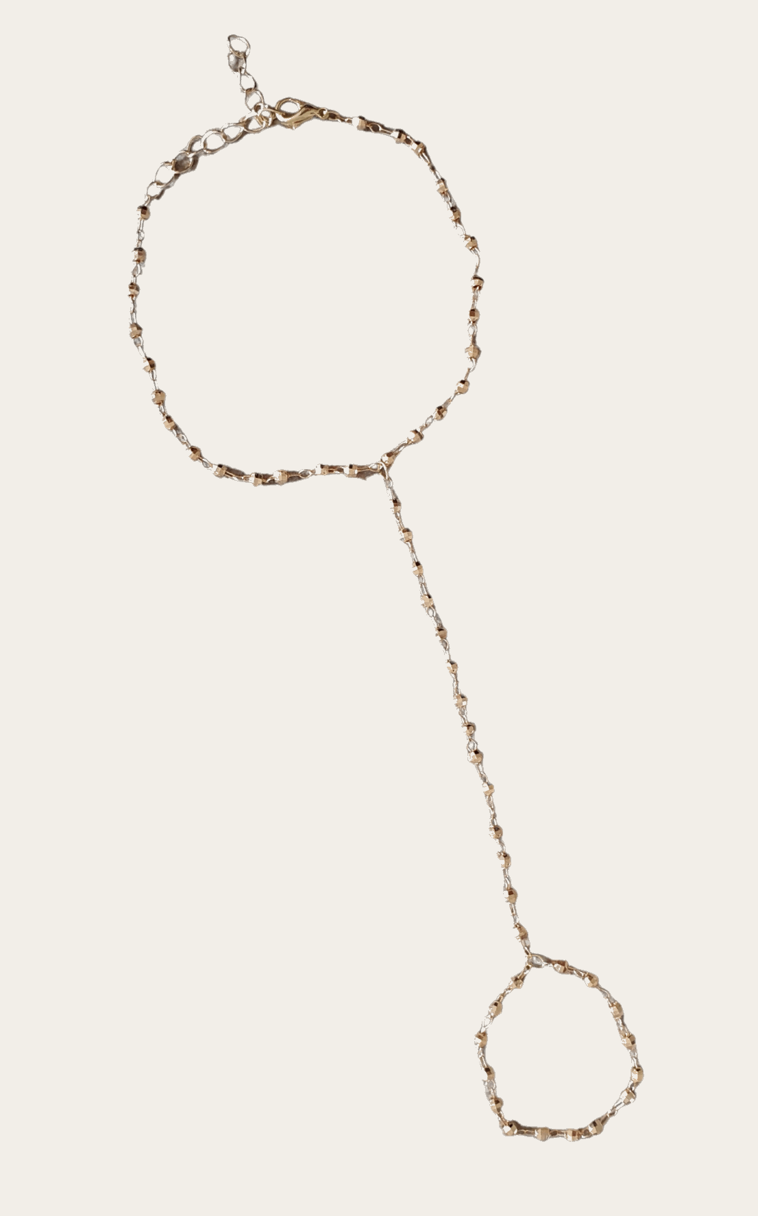 Gold Ball Hand Finger Ring Bracelet