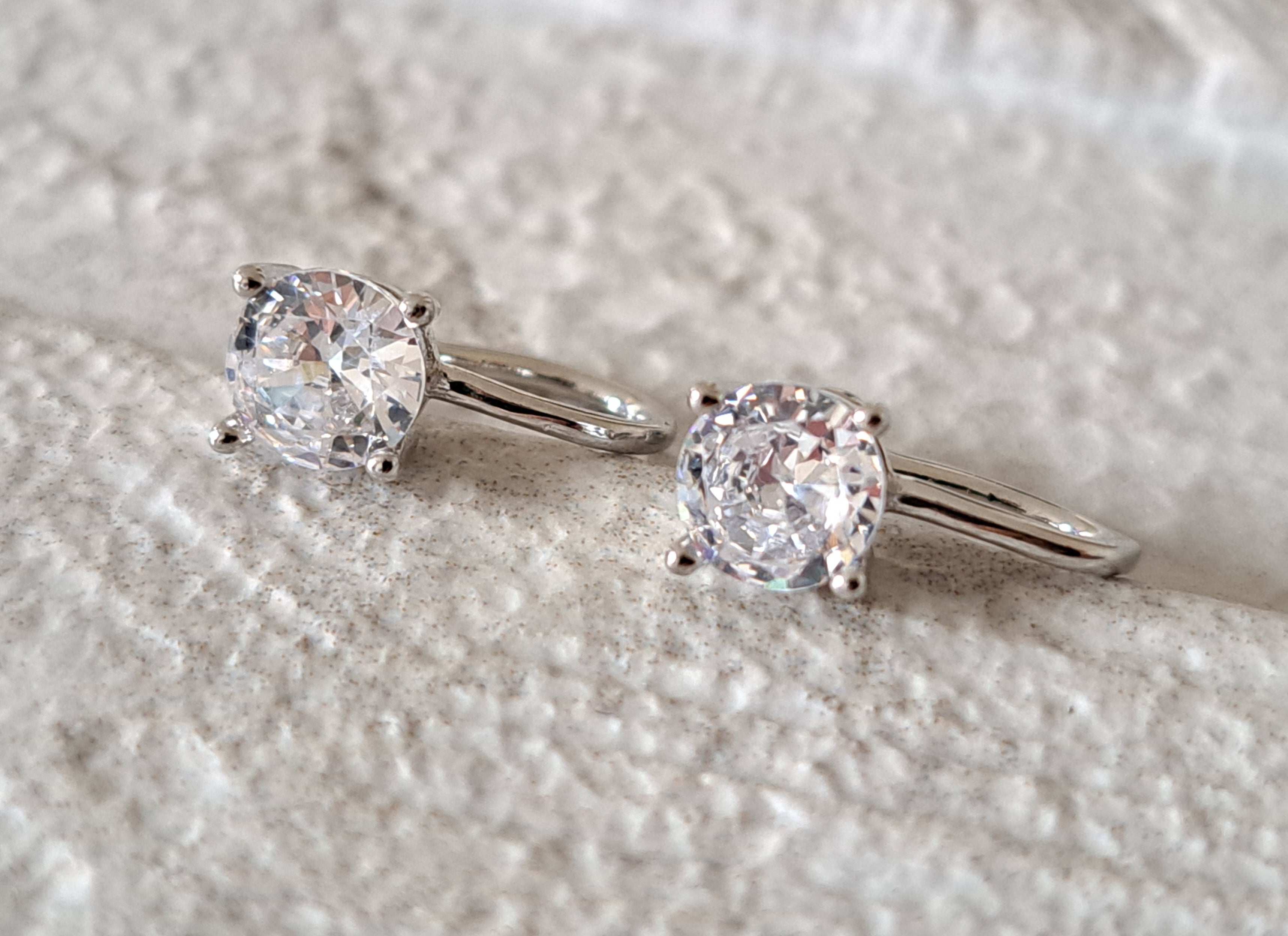 Sterling Silver Clip on 6mm Swarovski Crystal Earrings