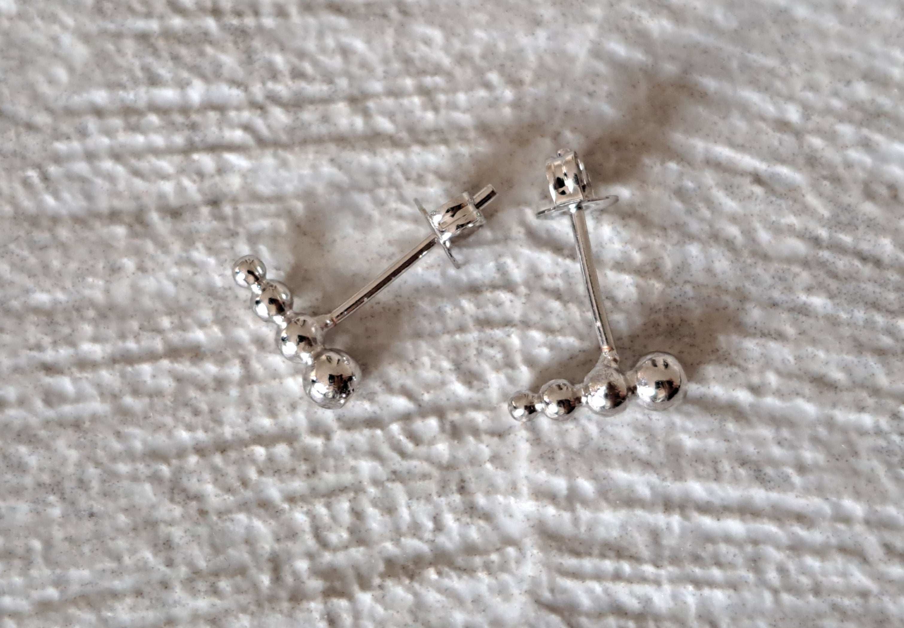 Small Silver Four Ball Stud Earrings