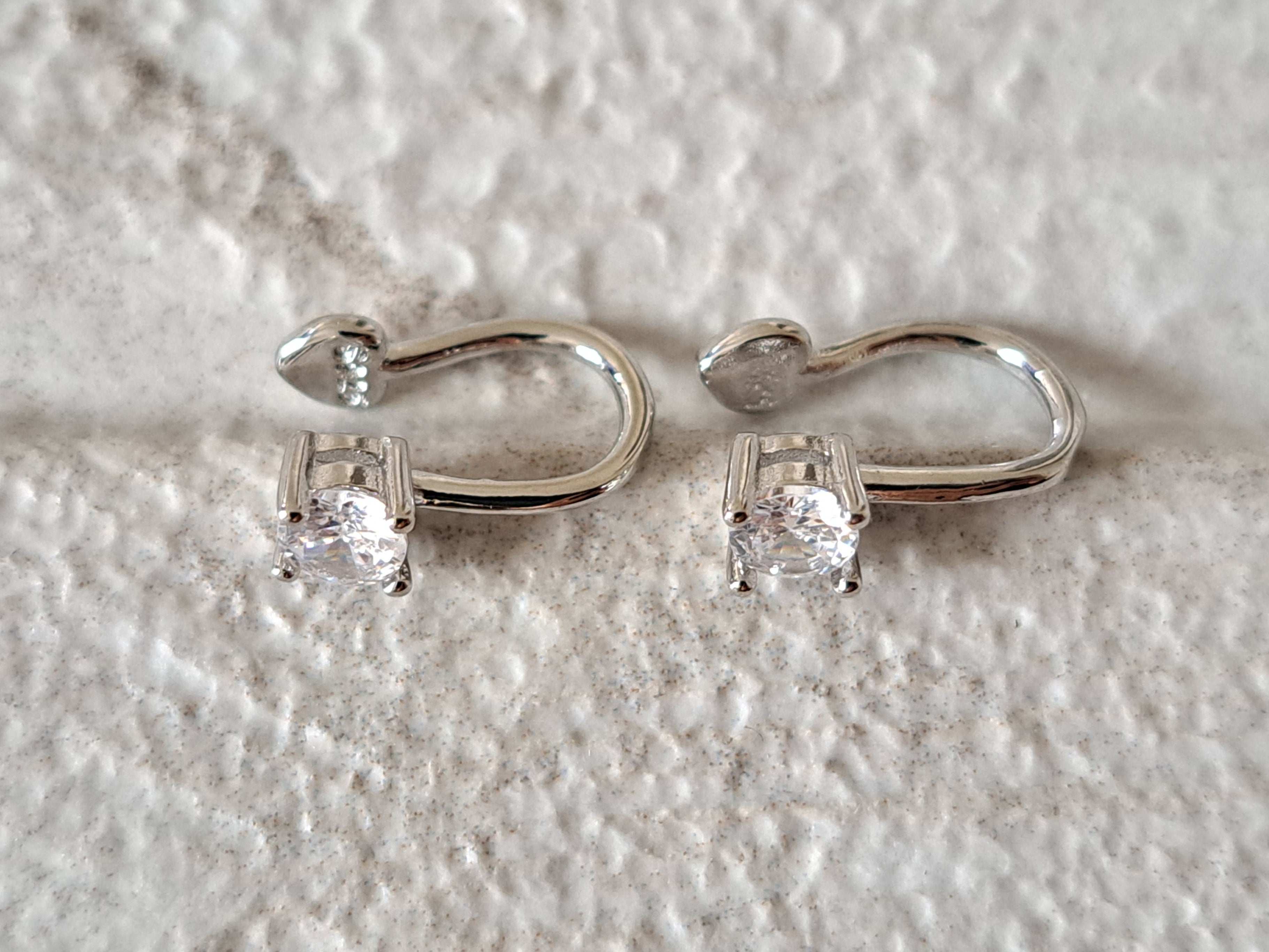 Sterling Silver Clip on 4mm Swarovski Crystal Earrings