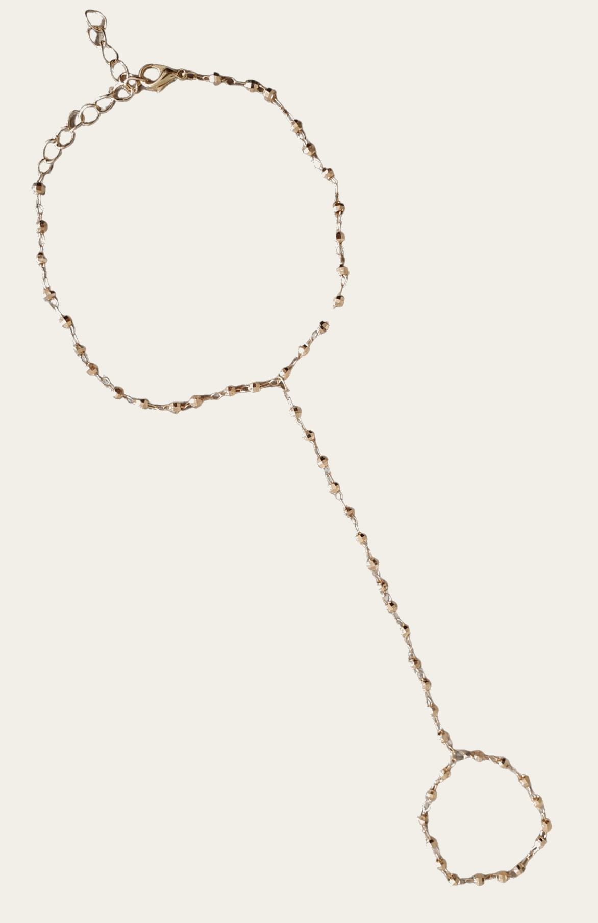 Gold Ball Hand Finger Ring Bracelet