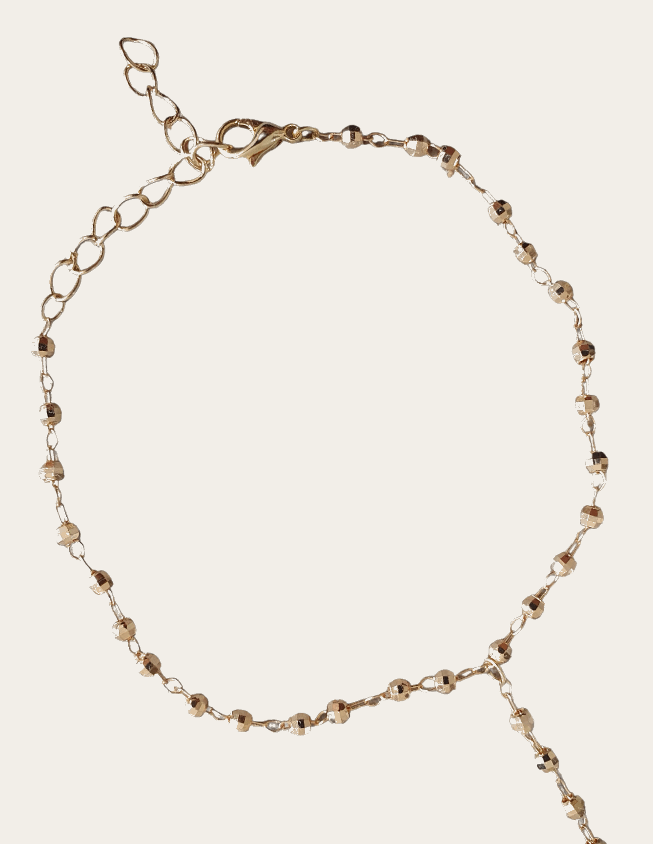 Gold Ball Hand Finger Ring Bracelet