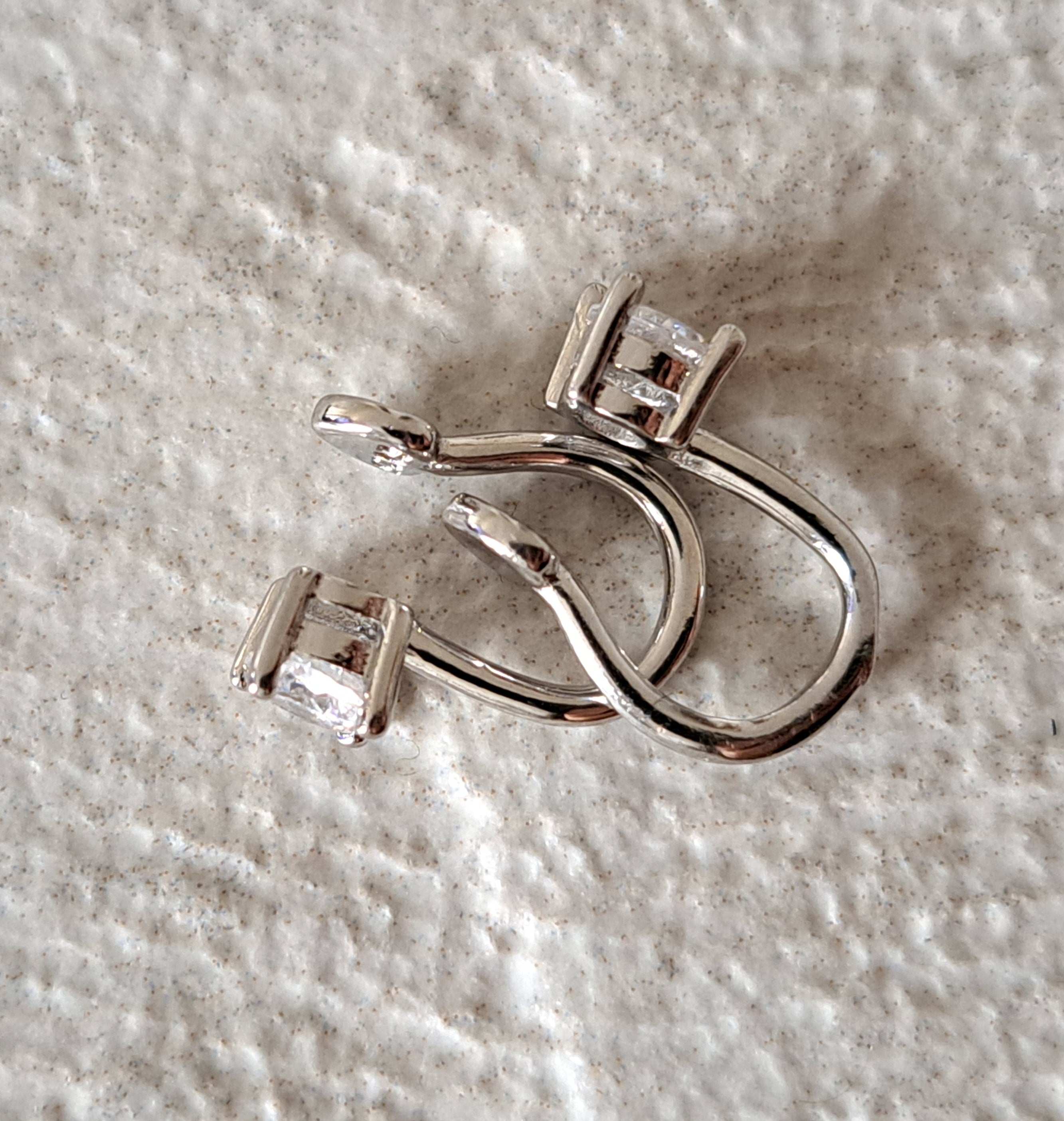 Sterling Silver Clip on 4mm Swarovski Crystal Earrings