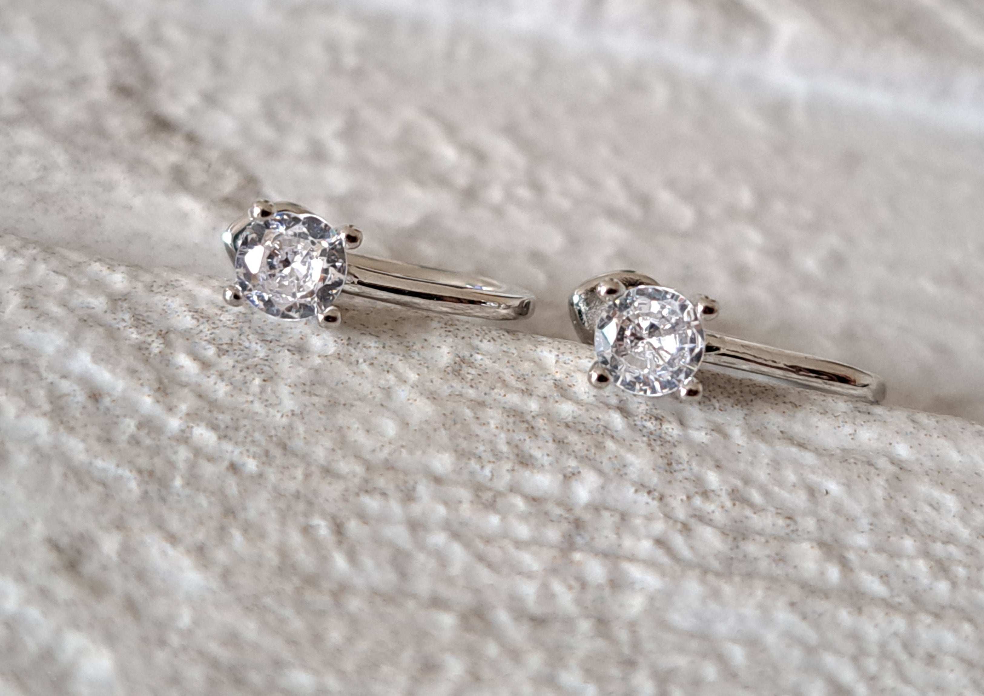 Sterling Silver Clip on 4mm Swarovski Crystal Earrings