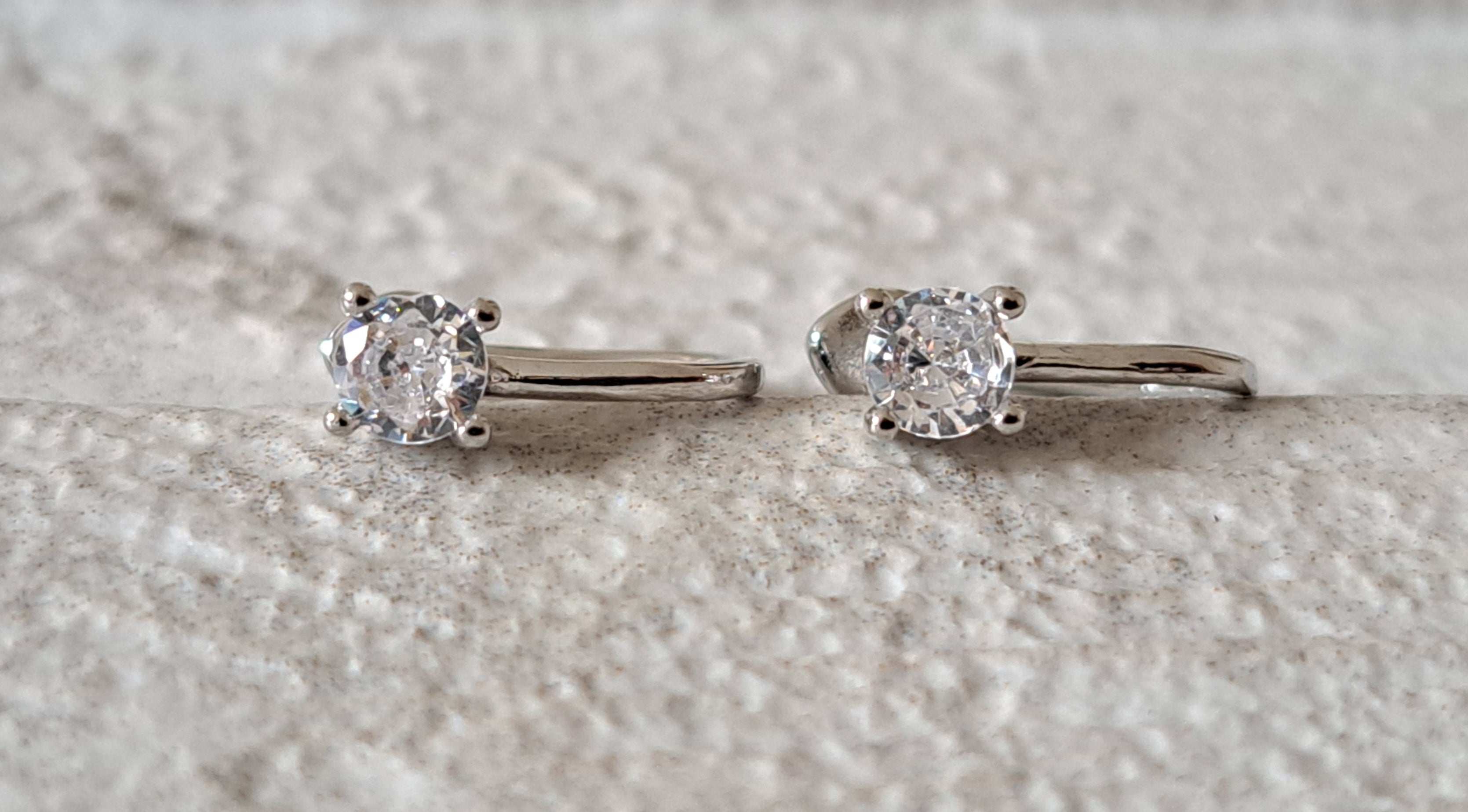 Sterling Silver Clip on 4mm Swarovski Crystal Earrings